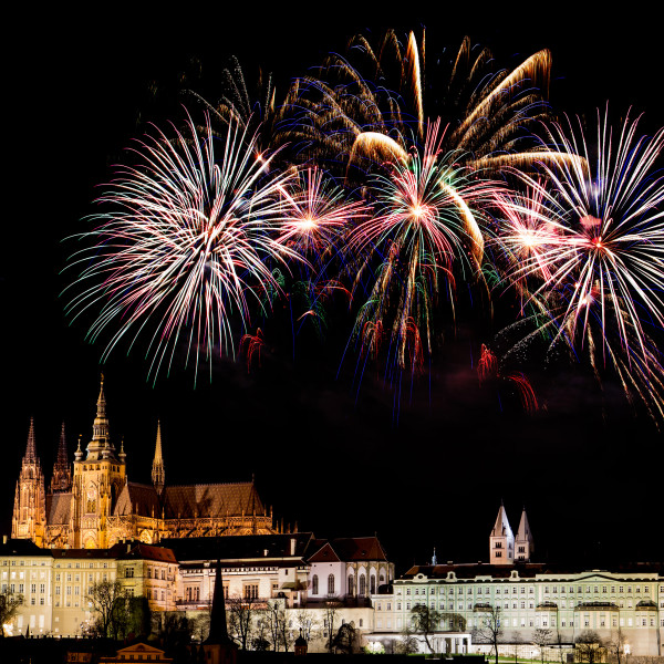 Fireworks Over Prague Castle